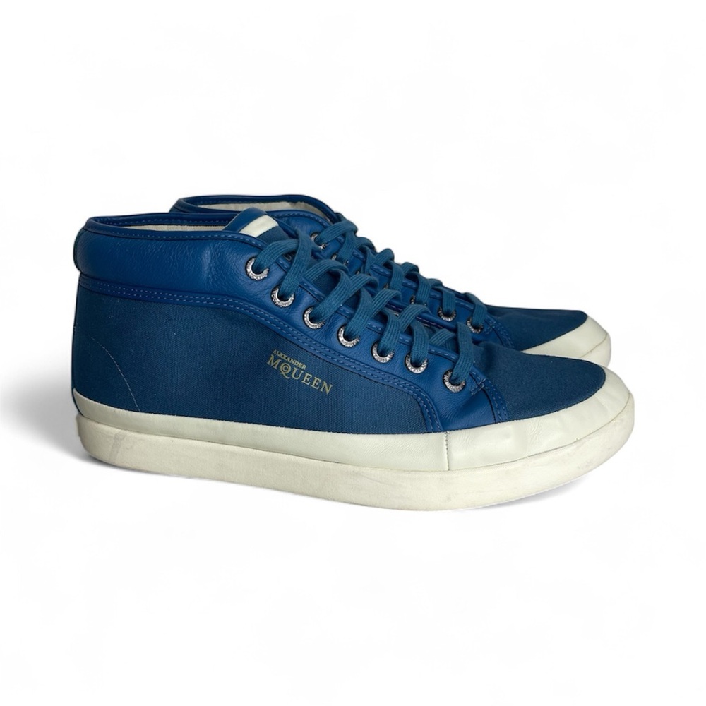 Alexander Mcqueen Puma Blue Canvas Men's Sneakers Size 12